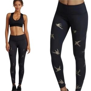 NOLI leggings S Bird black gold Full length Midrise EUC Butter Gorpcore Yoga
